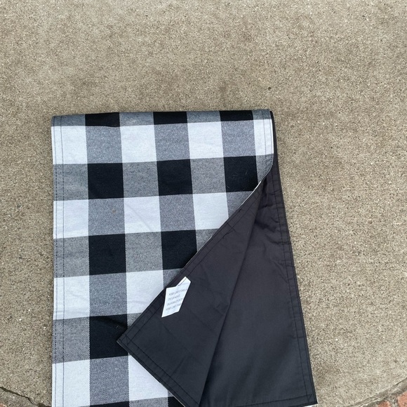 Hobby Lobby Classic Black and Gray Plaid Table Runner - Picture 1 of 2
